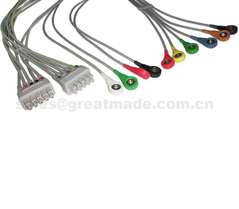EC004BI GE MAC500.1200 Набор многожильных проводов, Snap, IEC EC004BI GE MAC500.1200 Multi-LiNK Leadwire set , Snap ,IEC
