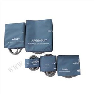 Комплект манжеты для измерения артериального давления Манжета для измерения НИАД с двумя трубками, синяя нейлоновая (для новорожденных / младенцев / детей / взрослых)
