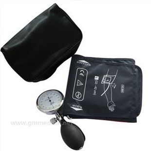 Большие взрослые ручной манжеты кровяного давления, одной трубки манжеты с датчиком давления и инфляции лампы темно-синий.